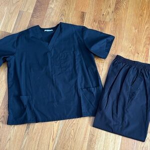 Black Scrub Set